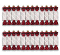 24 Pack of Red and White Candy Ornaments with Glitter Enhancement