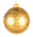 Gold Ball 200mm Ornament with Gold Glitter Design