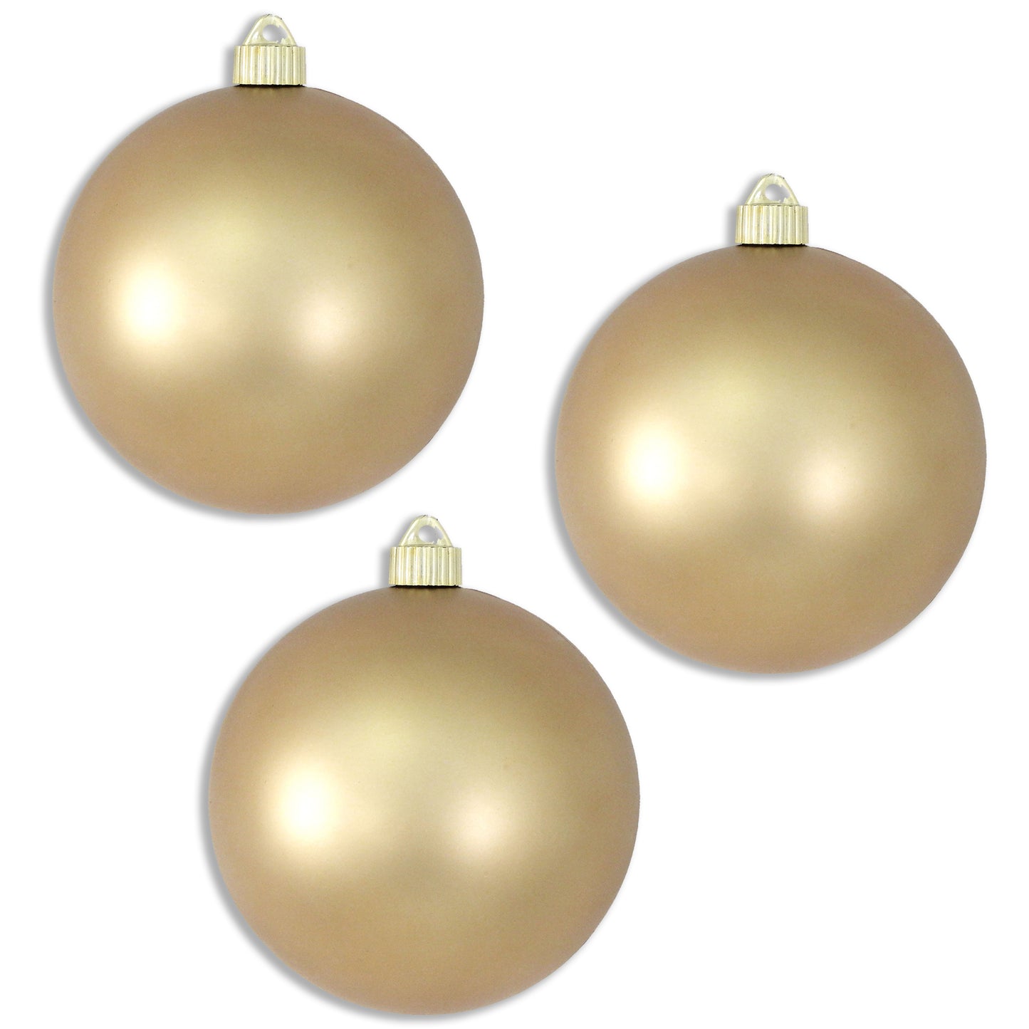 3 Pack 150mm 6" Matte Gold Ball Ornament