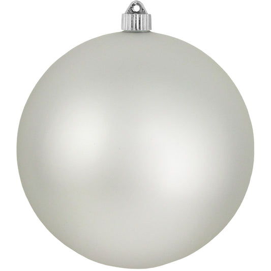 200mm 8" Matte Dove Gray Ball Ornament