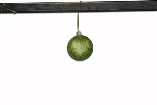 12 Pack 60mm 2.5" Glitter Sage Green Ball Ornament with Wire