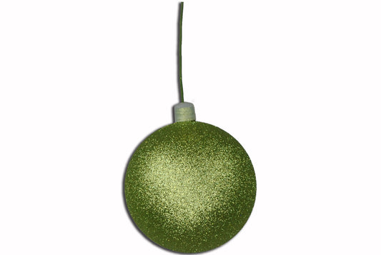 12 Pack 70mm 2.75" Sage Green Glitter Ball Ornament with Wire