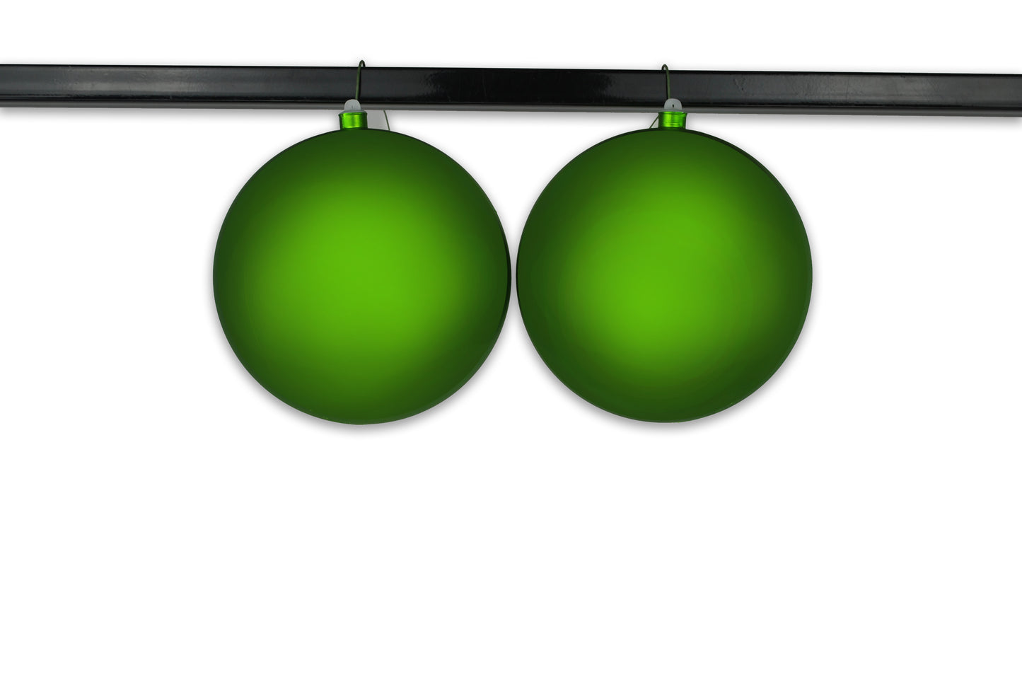 2 Pack 200mm 8" Lime Green Matte Ball Ornament with Wire, UV Coated