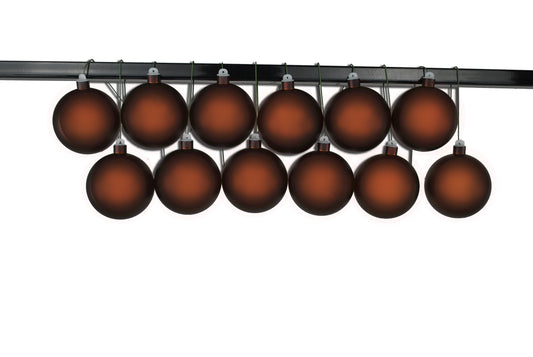 12 Pack 60mm 2.5" Matte Copper Ball Ornament UV Coated with Wire