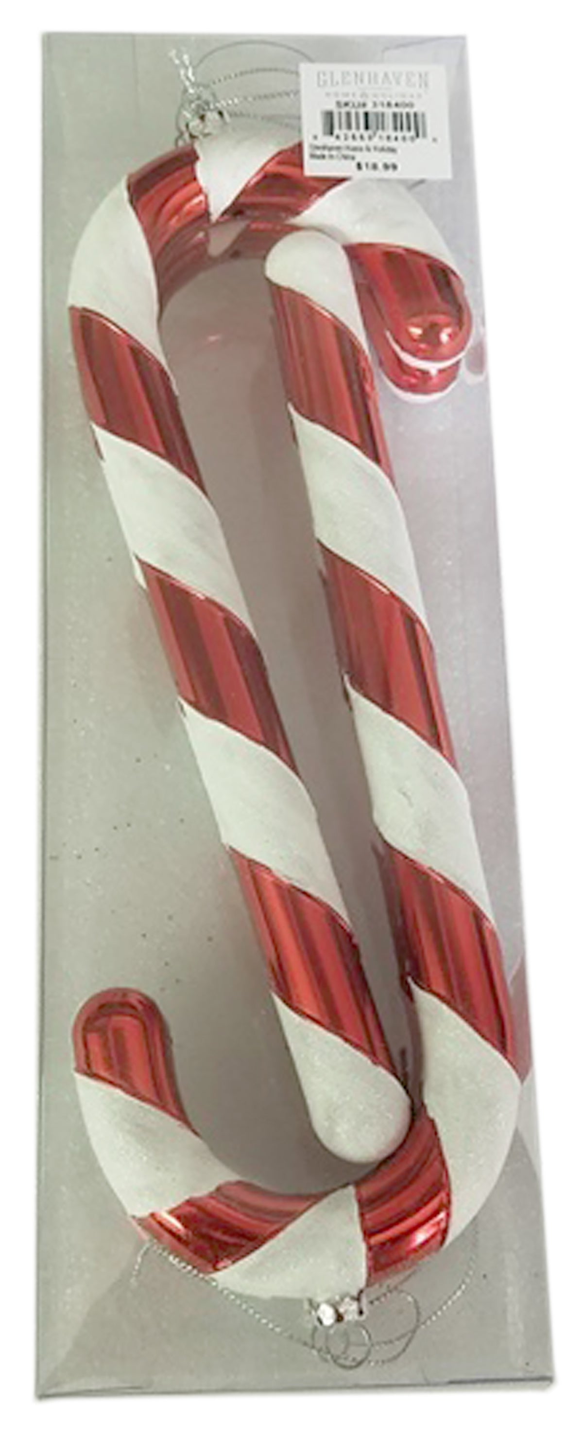 10" Candy Cane Ornaments 4 Pack