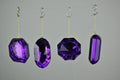 4 Pack of Purple Jewel Ornaments