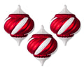 3 Pack 150mm Onion Ornament Candy Collection Red and White