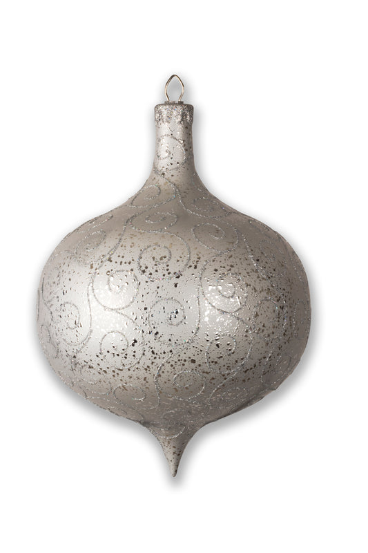 300mm 12" Silver Onion Ornament