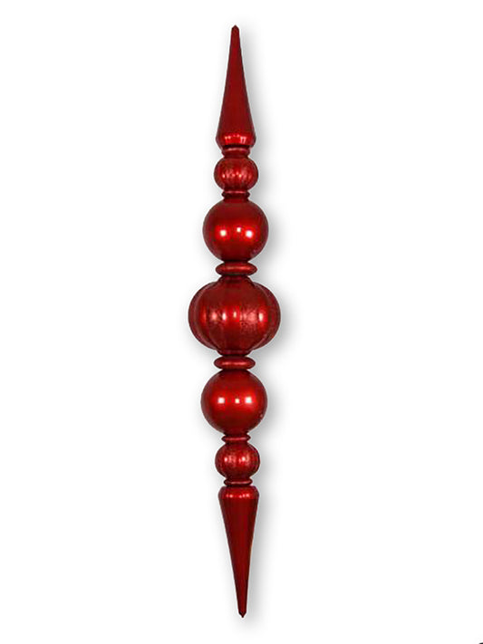 Giant Shatterproof Red Finial