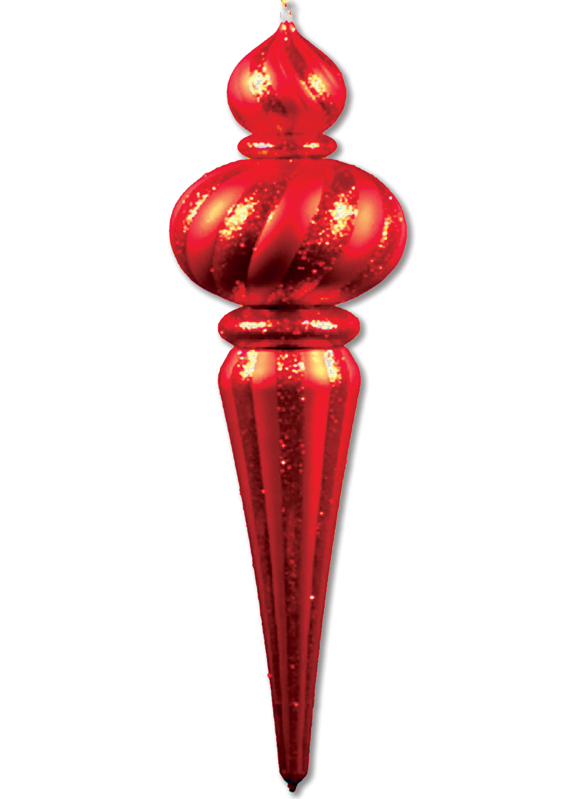 39" Red Oversized Shatterproof Finial