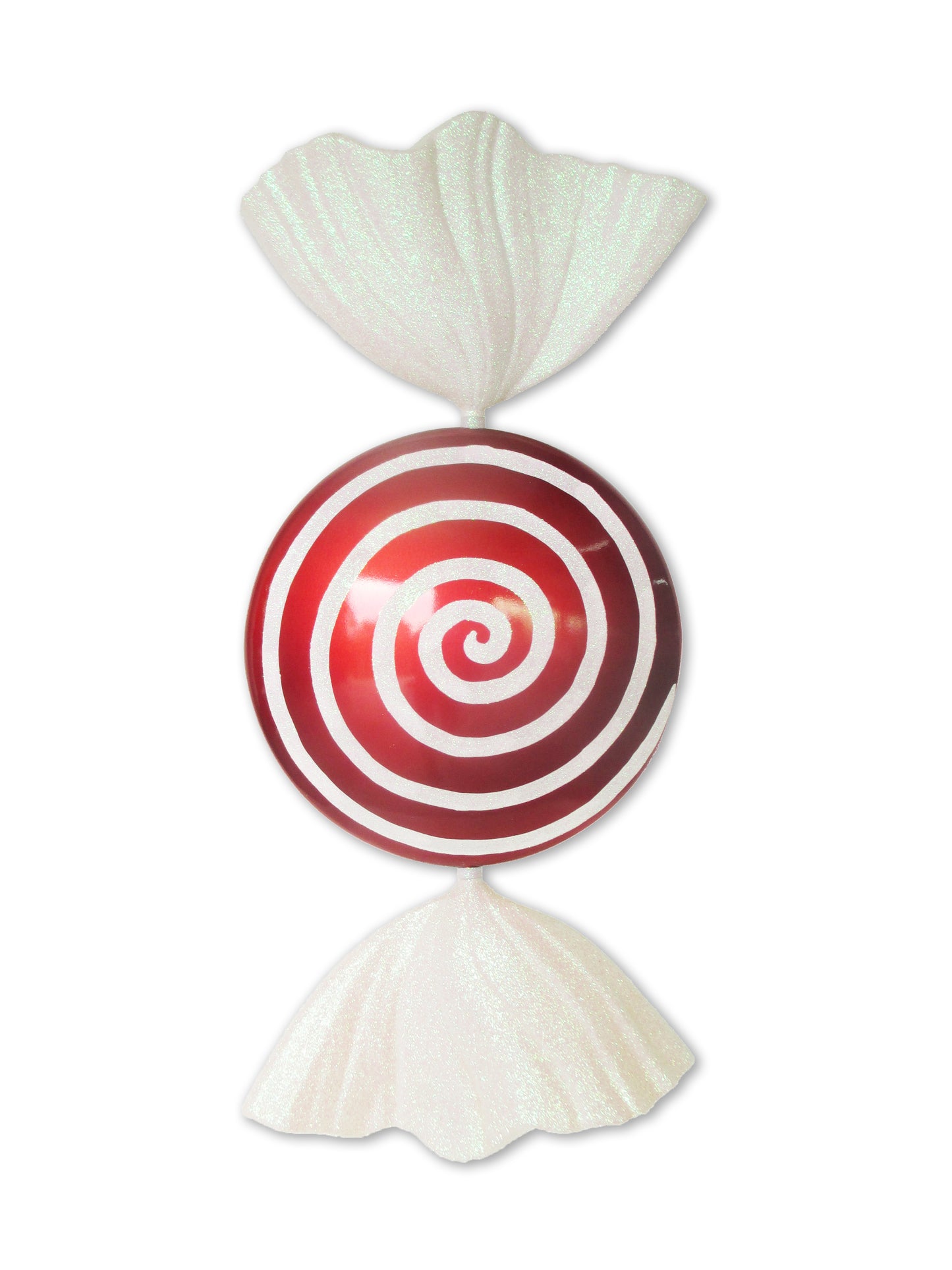 37" Red and White Swirl Peppermint Candy Ornament