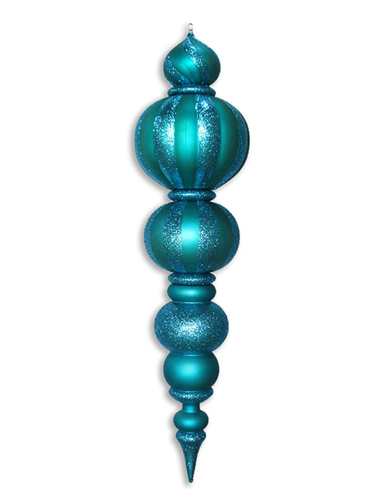 48" Oversized Aqua Shatterproof Finial