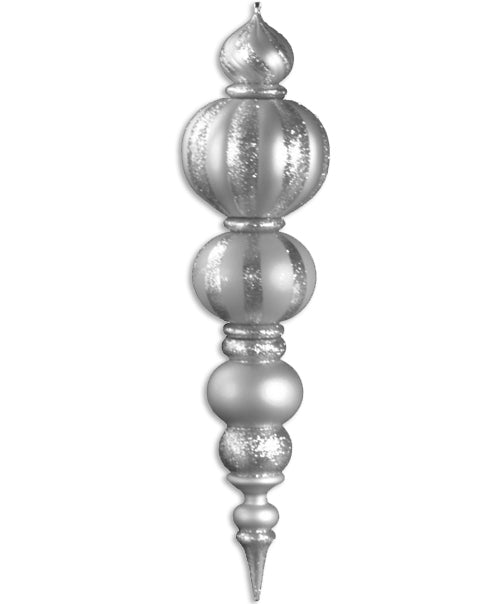 48" Silver Oversized Shatterproof Finial