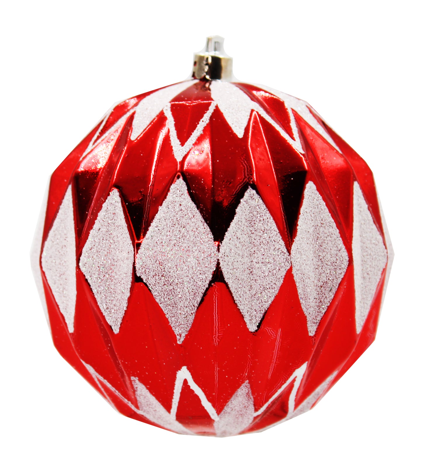 12 Pack Red and White Assorted Ball Ornaments