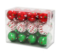 24 Pack Red, Green, and White Loop Design Ornaments