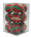 12 Pack Red, Gold and Green Assorted Ball Ornaments