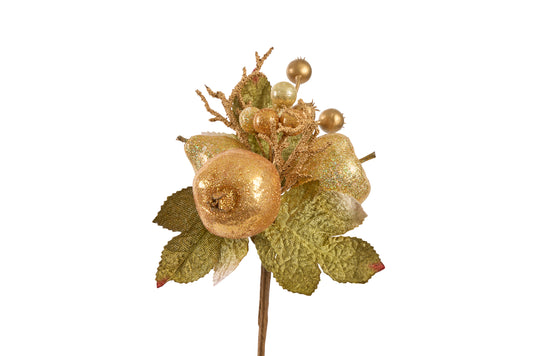 3 Pack of Gold Glitter Enhanced Fruit Medley Picks