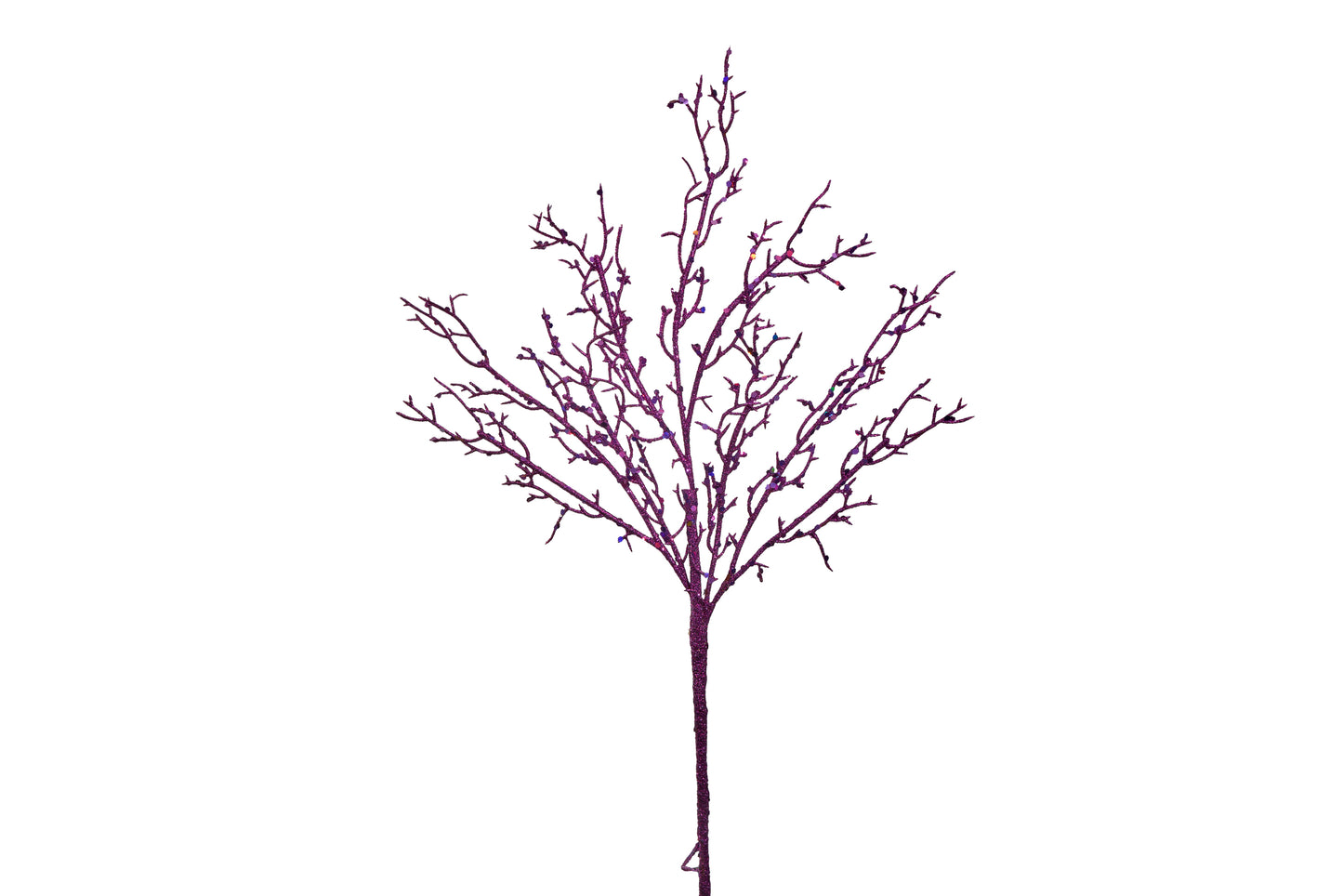 3 Pack of Purple Glitter Branch Picks