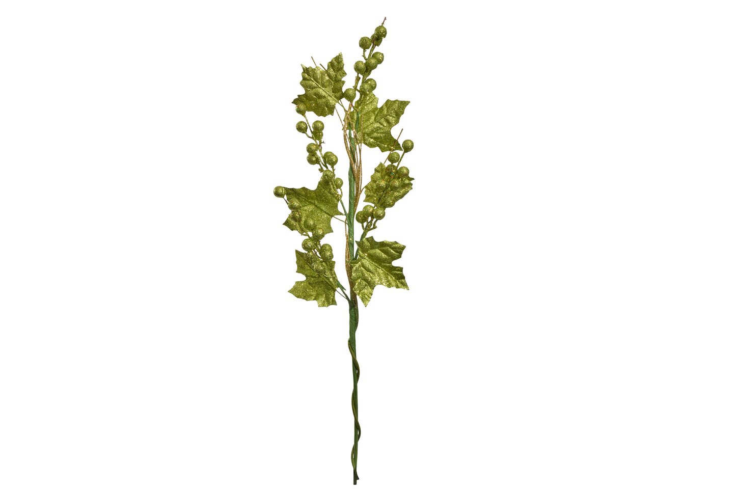 3 Pack of Lime Green Leaf and Berry Picks