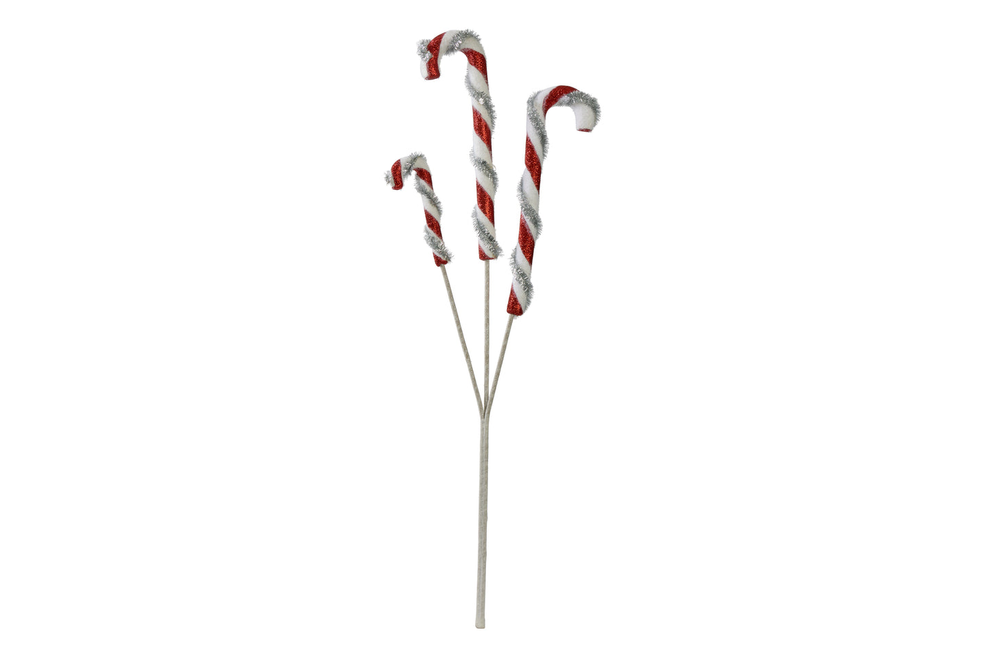 2 Pack of 3 Candy Cane Pick