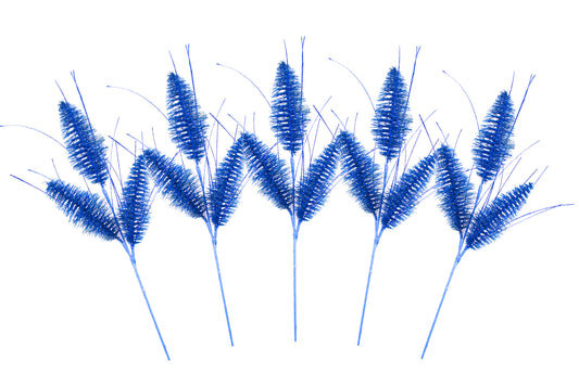 5 Pack of 30" Blue 3 Branch Picks with Glitter Enhancements