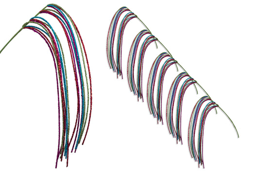 5 Pack of 47" Multicolor Spray Picks with Glitter Enhancements