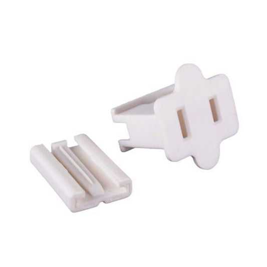 50 Pack White Inline Female Zip Plug SPT 1