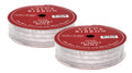 2 Pack of 30' Silver Ribbon with Silver Glitter Stripes