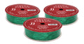 3 Pack of 30' Dark Green Glitter with Thin Glitter Stripes