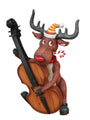 3.5' Reindeer Playing the Cello