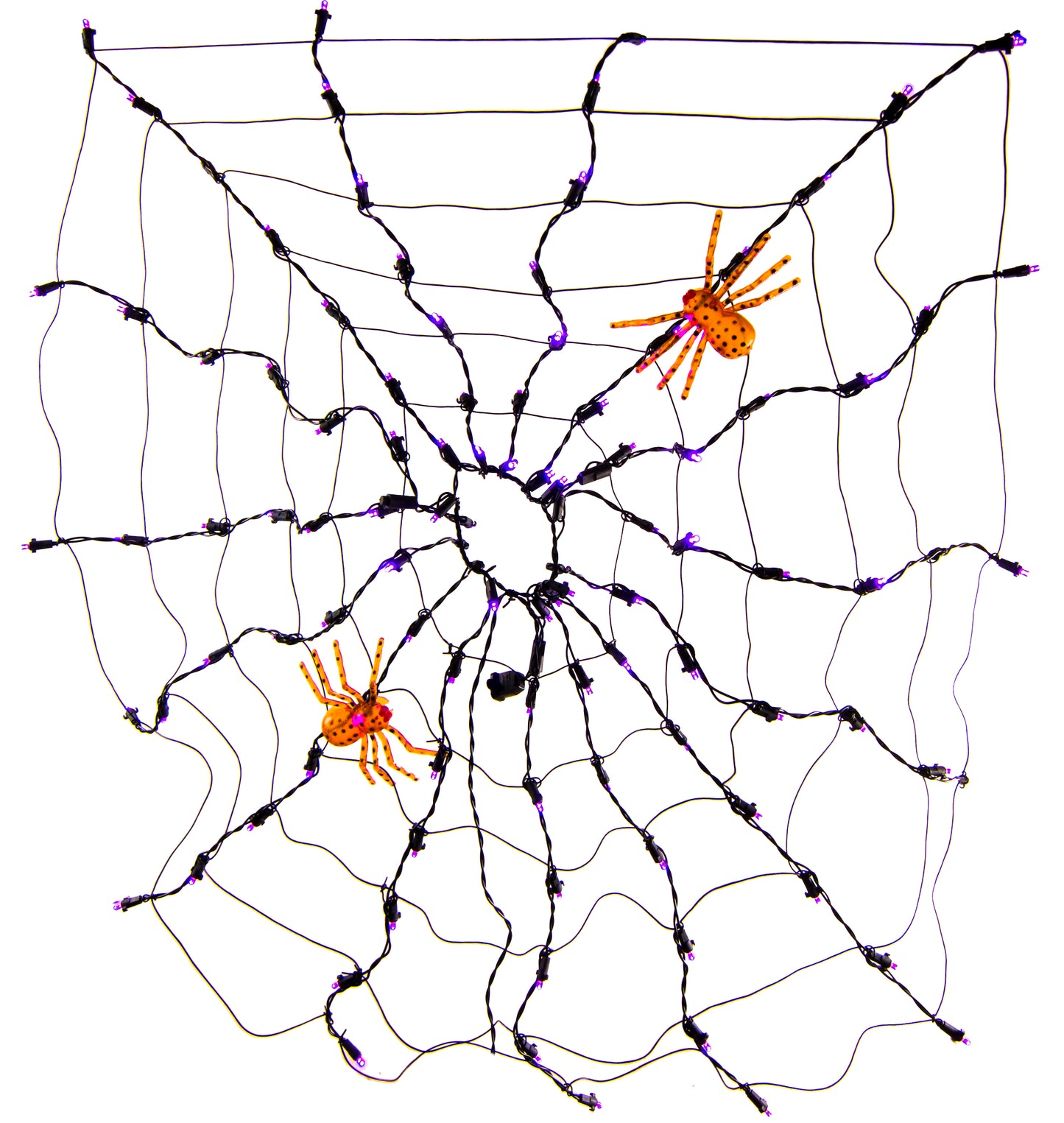 4' Purple & Orange Spider Web Net LED Light