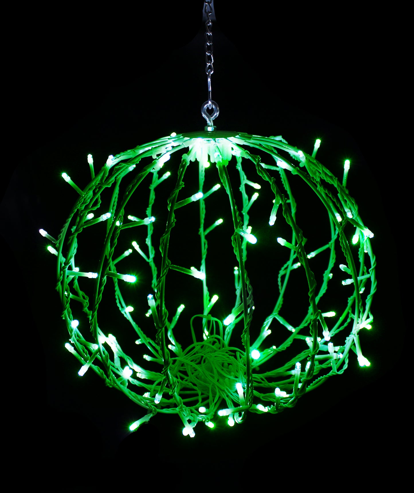 12" SPHERE WITH 120 GREEN LIGHTS