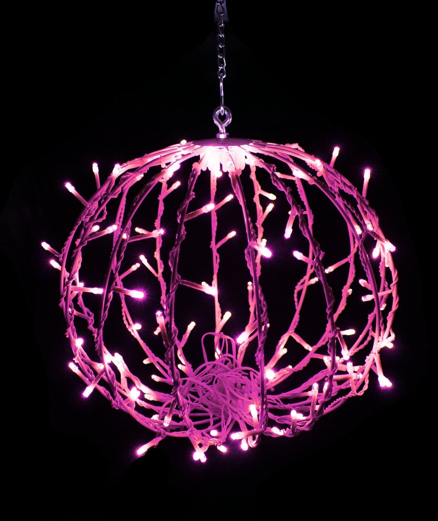 12" SPHERE WITH 120 PINK LIGHTS