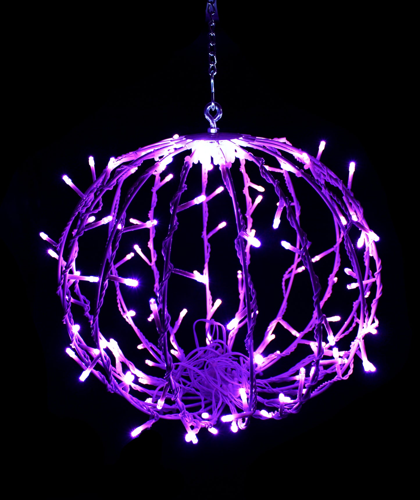 12" Sphere with 120 Purple Lights