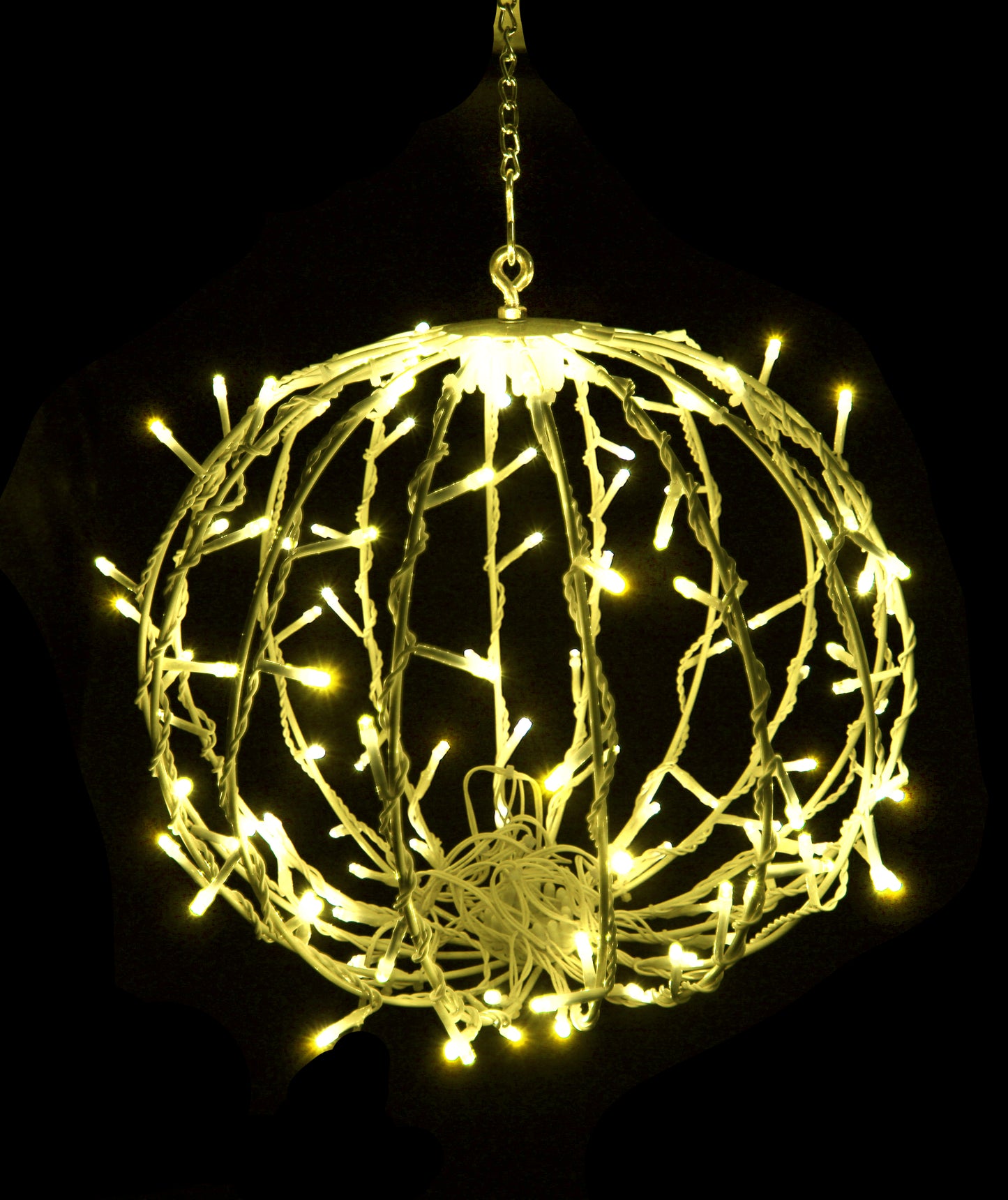 12" Sphere with 120 Yellow LED Lights