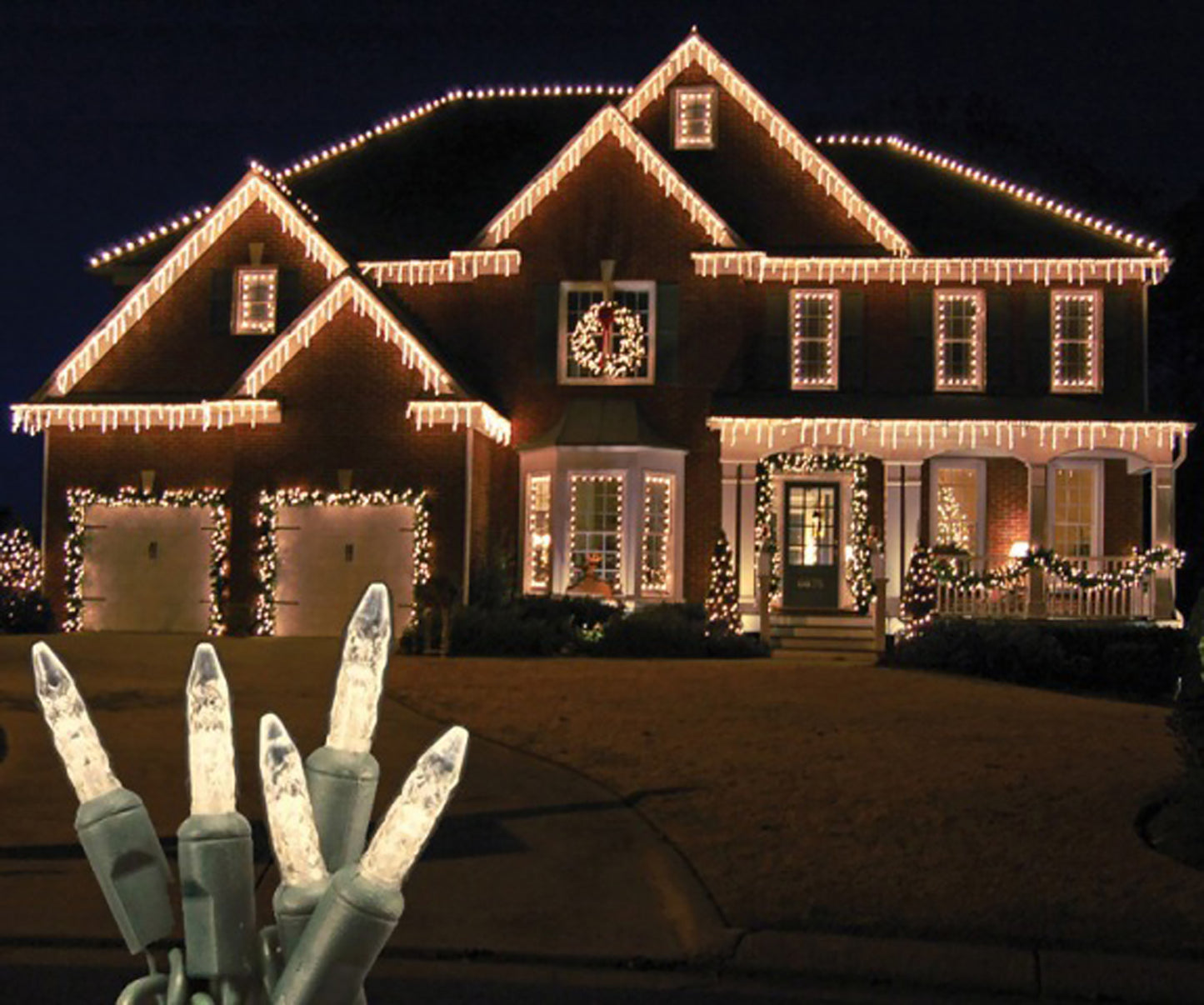 Standard Grade M5 Warm White Icicle LED Light Set