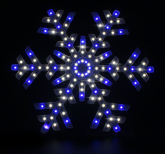 14" LED SNOWFLAKE BLUE AND WHITE