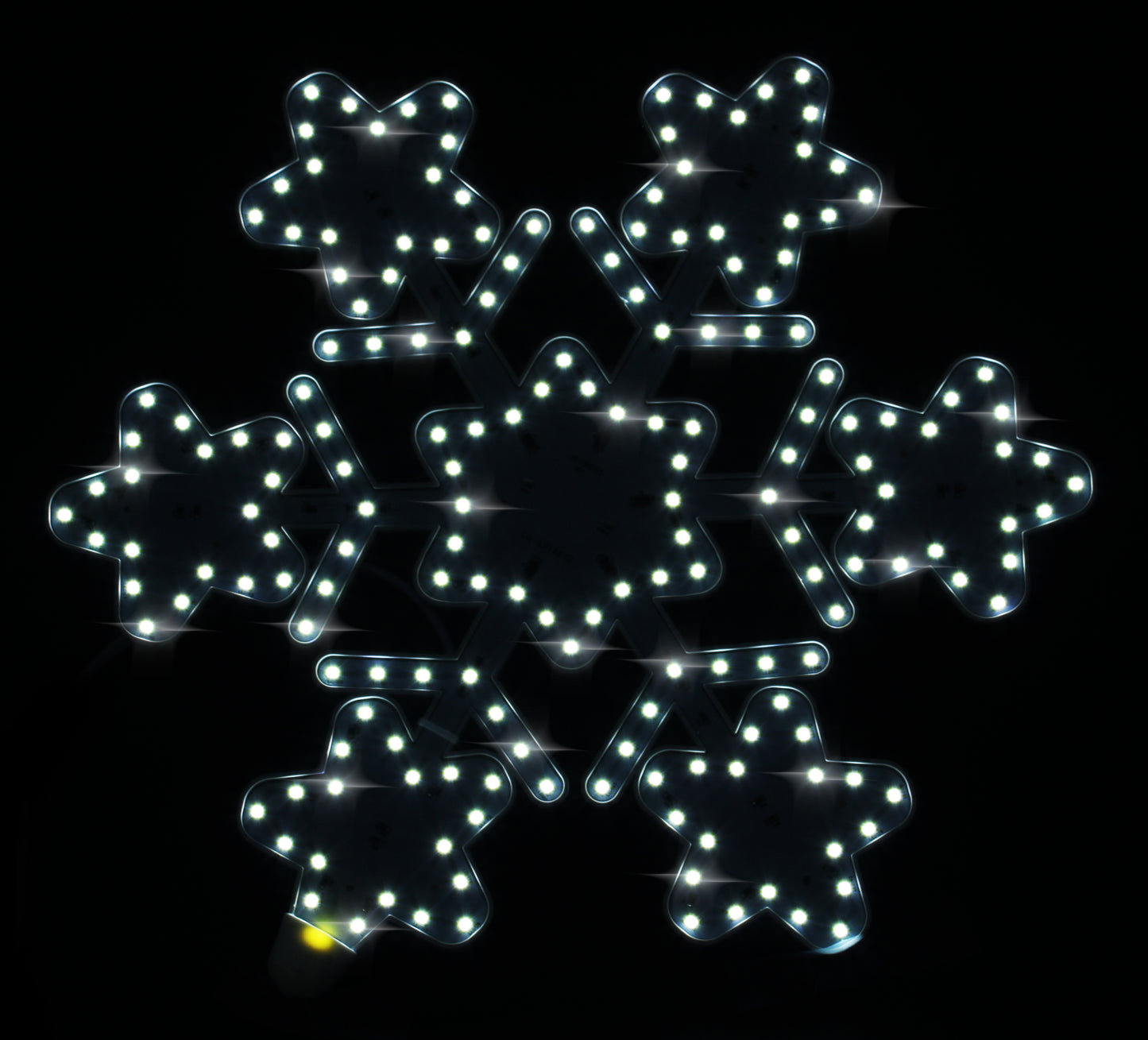 13" LED STAR HEXAGON SNOWFLAKE PW