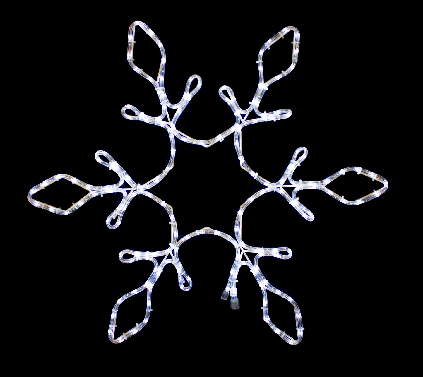 Pure White LED 36" Snowflake with Star in the Middle