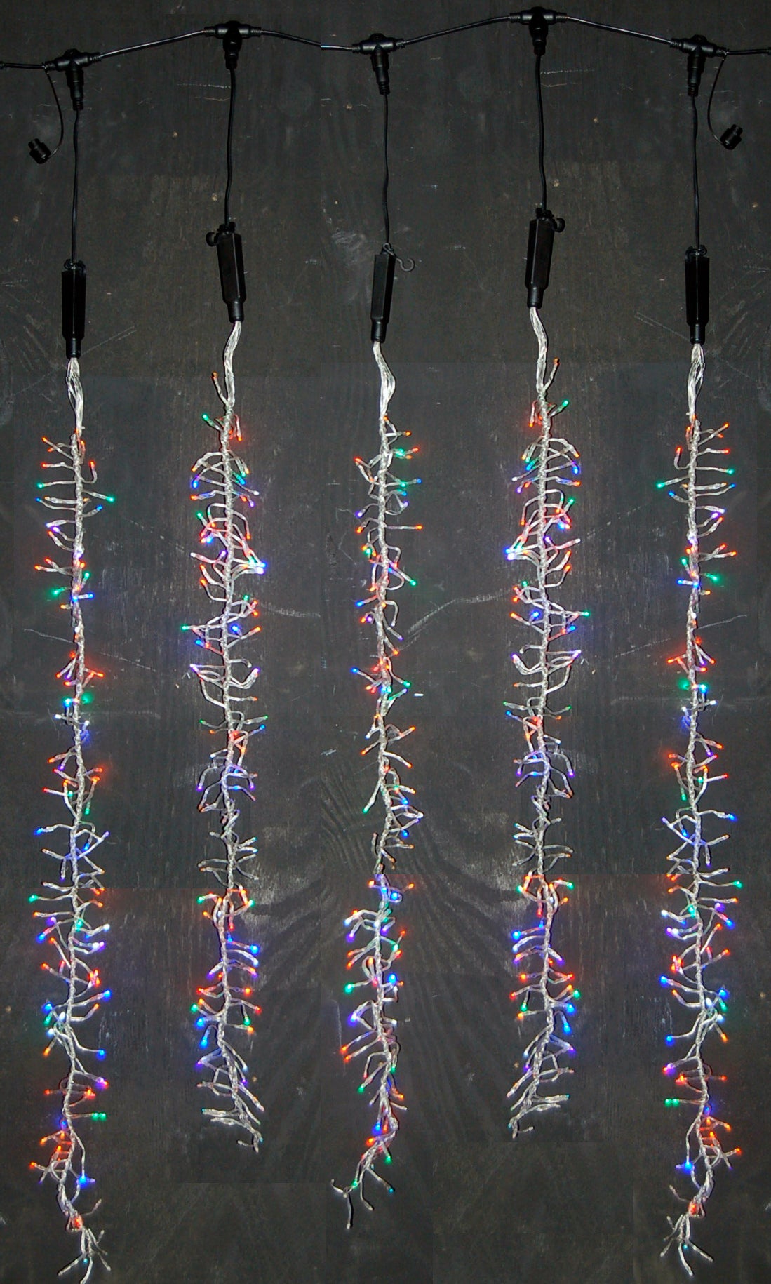 Multi Colored LED Snowfall Strings Set of 5