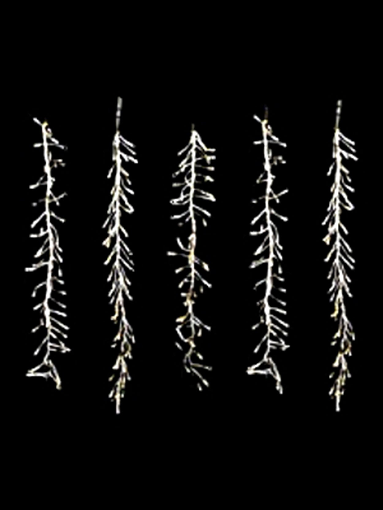 Pure White LED Snowfall Strings Set of 5