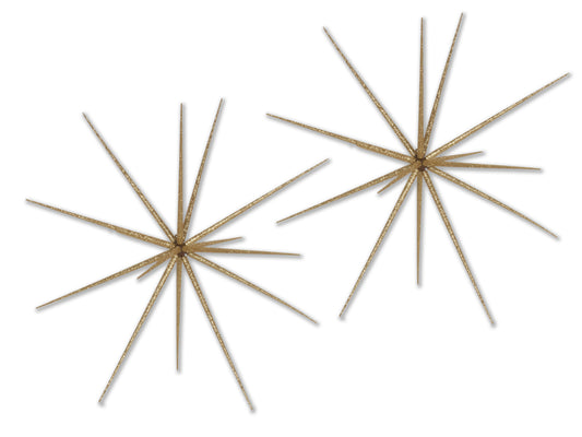 2 Pack of 23" Gold Glittered Starburst Ornament