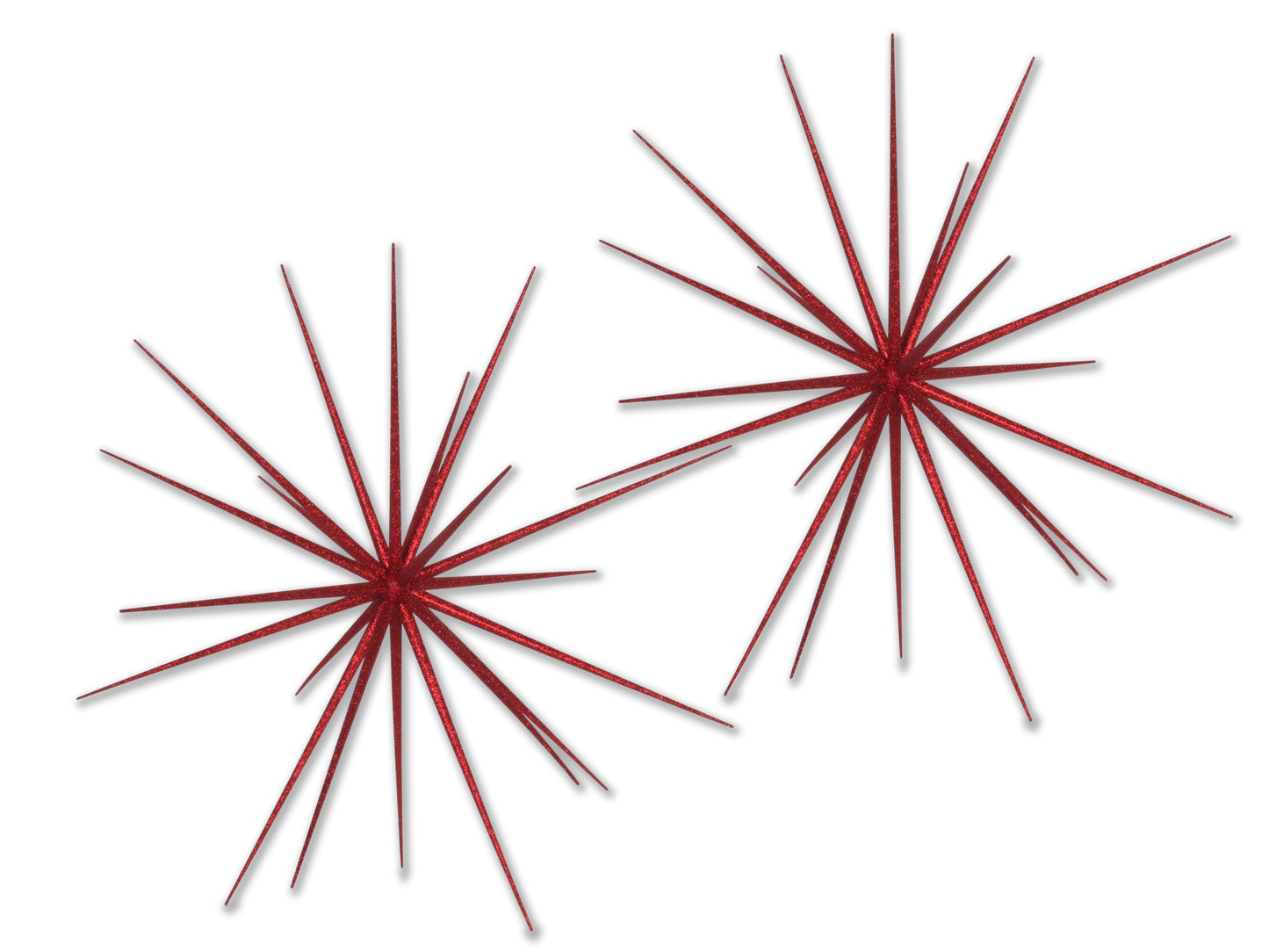 2 Pack of 23" Red Glittered Starburst Ornament