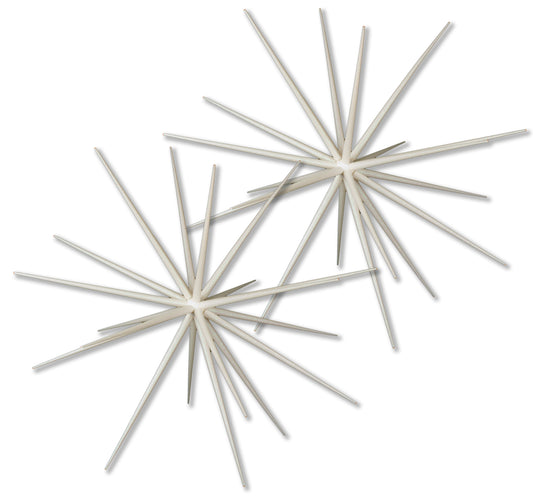 2 Pack of 23" White Glittered Starburst Ornament