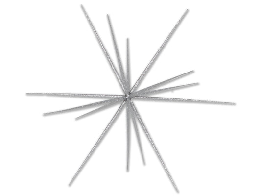 40" Silver Glittered Starburst Ornament