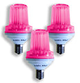 3 Pack E17 Base 1W Pink LED Pink Lens 180 Flash / Minute