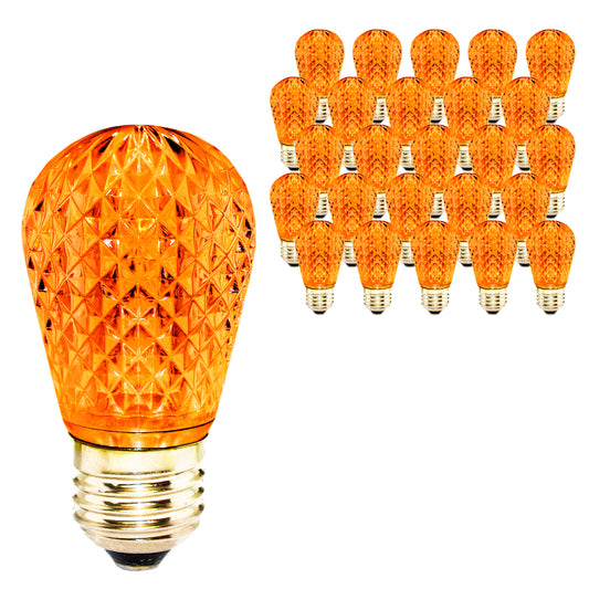 25 Pack T50 Dimmable Orange / Amber LED Replacement Bulb