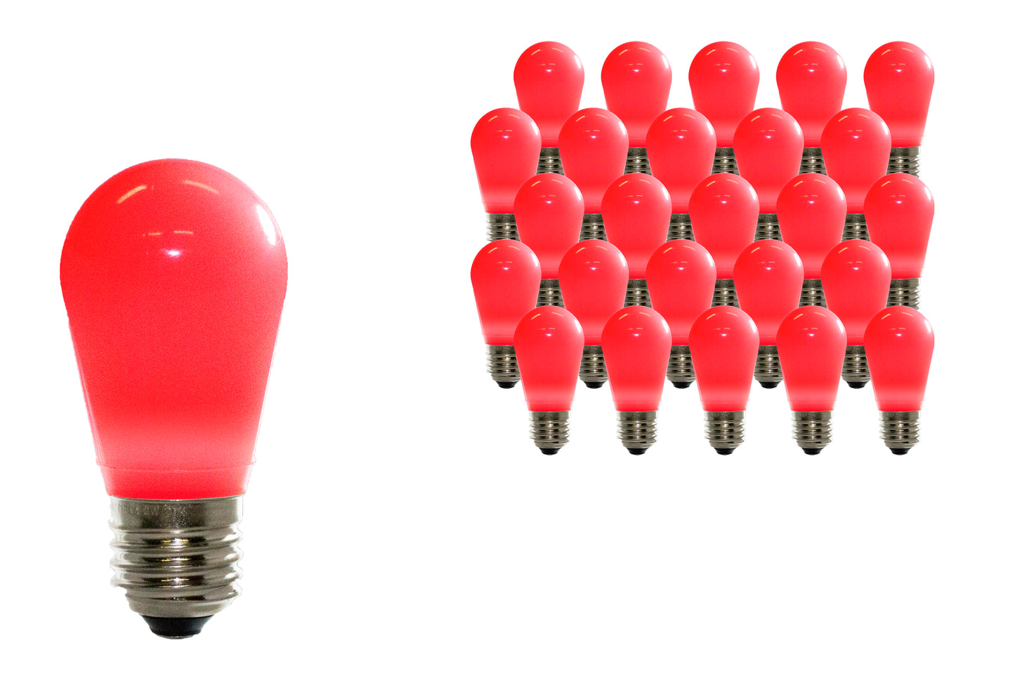 25 Pack T50 Frosted Red Dimmable Replacement Bulb