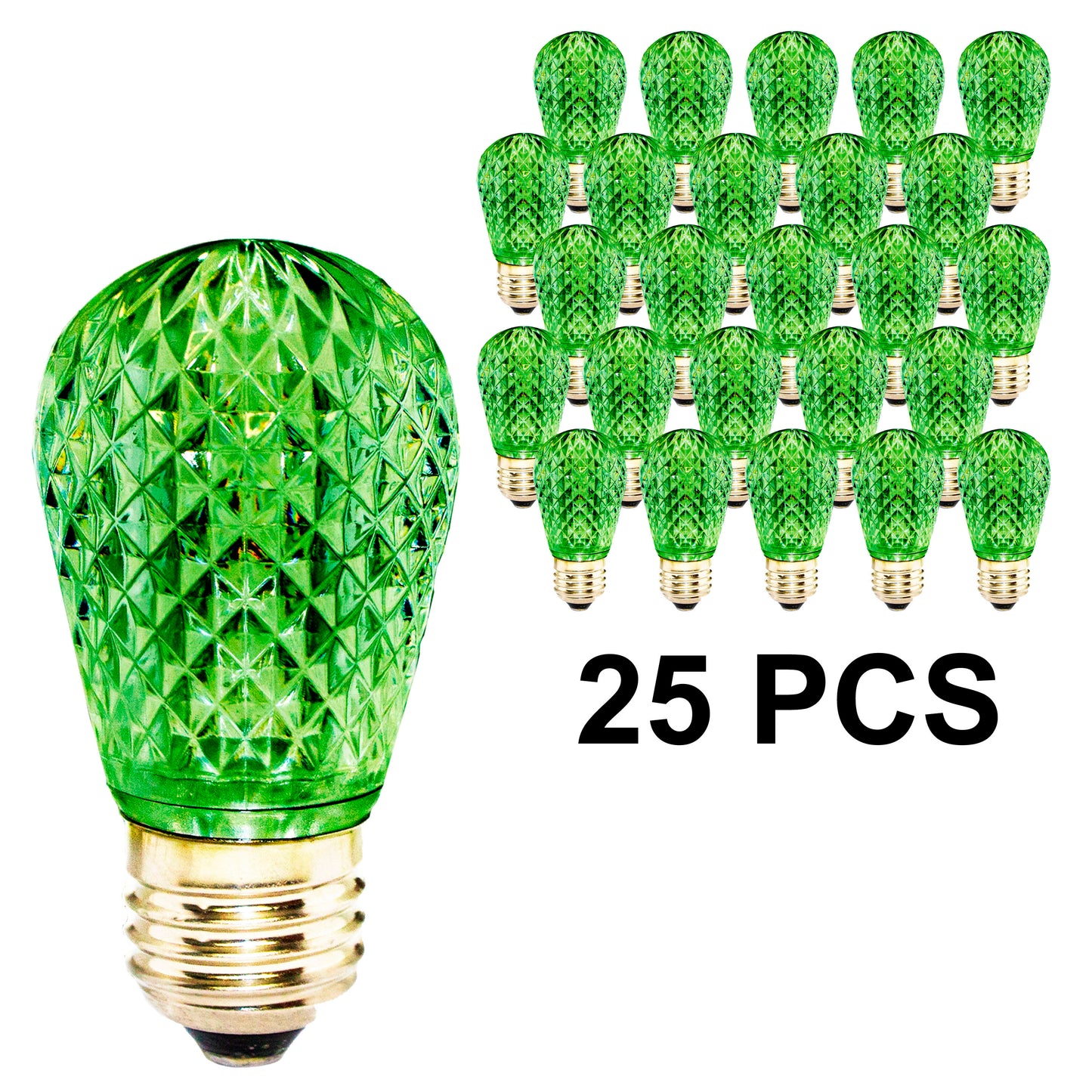 25 Pack T50 Non-Dimmable Green Retrofit Lamps