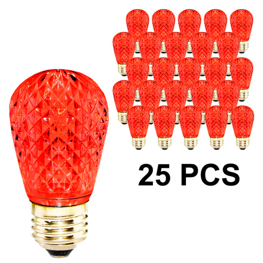 25 Pack T50 Non-Dimmable Red Retrofit Lamps